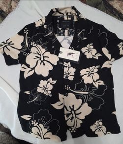 Cactus Boys Black Floral Hawaiian Shirt