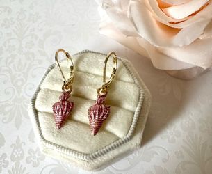 Pink Seashell Earrings