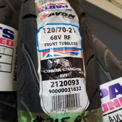 AVON FRONT MOTORCYCLE TIRE 