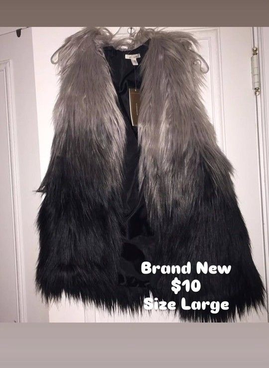 Brand New Aeropostale Fur Vest Women's