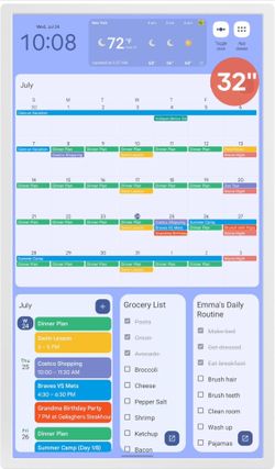 32 Inch Digital Calendar Wall Touch Screen