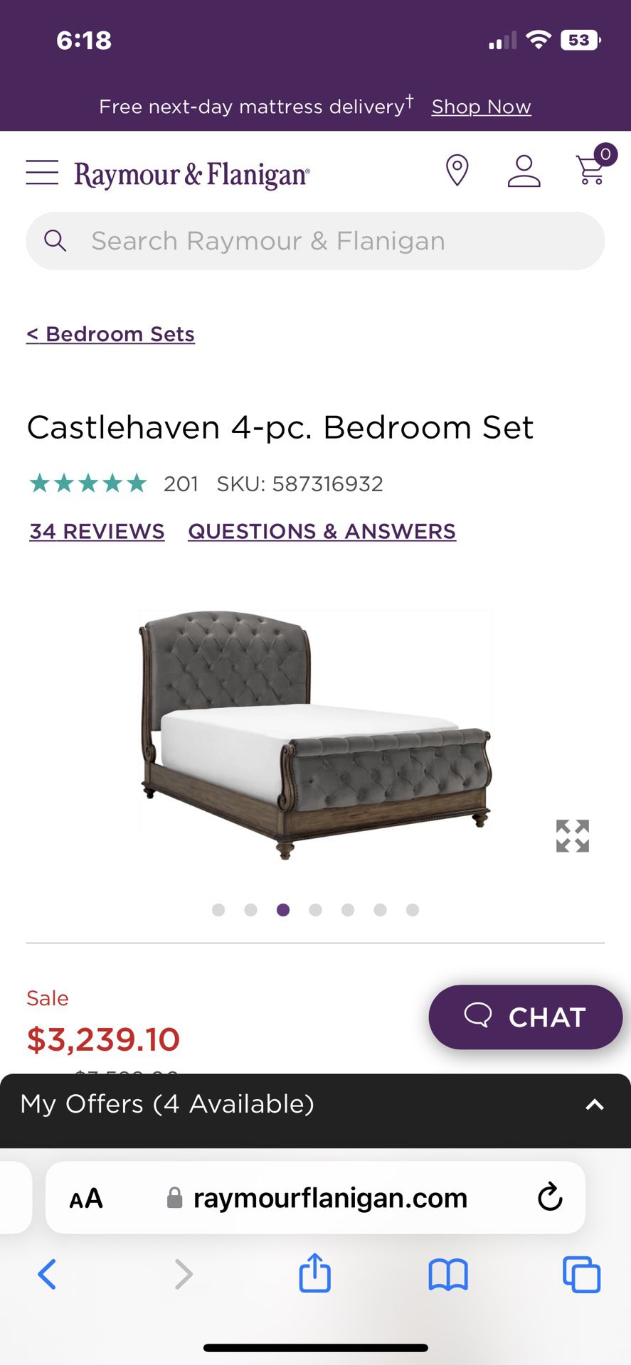 Castle heaven Bedroom Set 5pcs