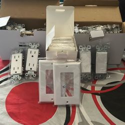 Decora switches plates plugs and covers 