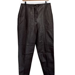 Vintage Together Size 14 Brown Leather Slightly Tapered Leg