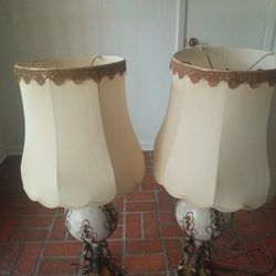 Two. Antique Lamps. $245 .  For The Pair.   (OBO)