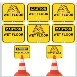 6 Pack Caution Wet Floor Signs $5