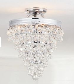 nging chandelier with flush base and glass detailing 2 available. 1 for $55 or 2 for $100 