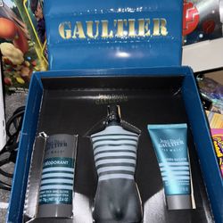 New Jean Paul Gaultier Le Male 3 Piece Set 4.2oz Cologne Deodorant And Lotion — Msrp $150