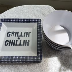 Grillin n chillin plates & bowls