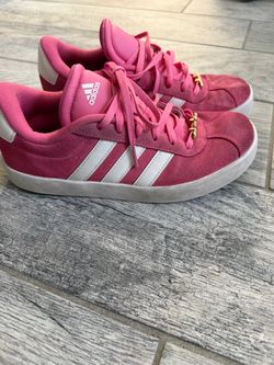 Adidas Pink Suede Low-Top Sneakers