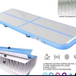 New FBSPORT Air Mat  20’X3’.3”x4" Gymnastics Inflatable Training Mats 4' Thick for Home Use, Training, Cheerleading, Yoga and Water Use with Pump air 