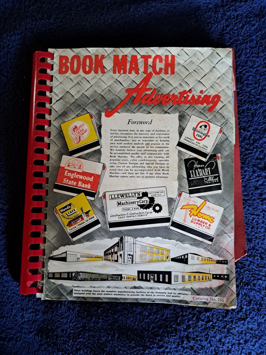 Vintage 1950s Book Match Advertising Salesman Book