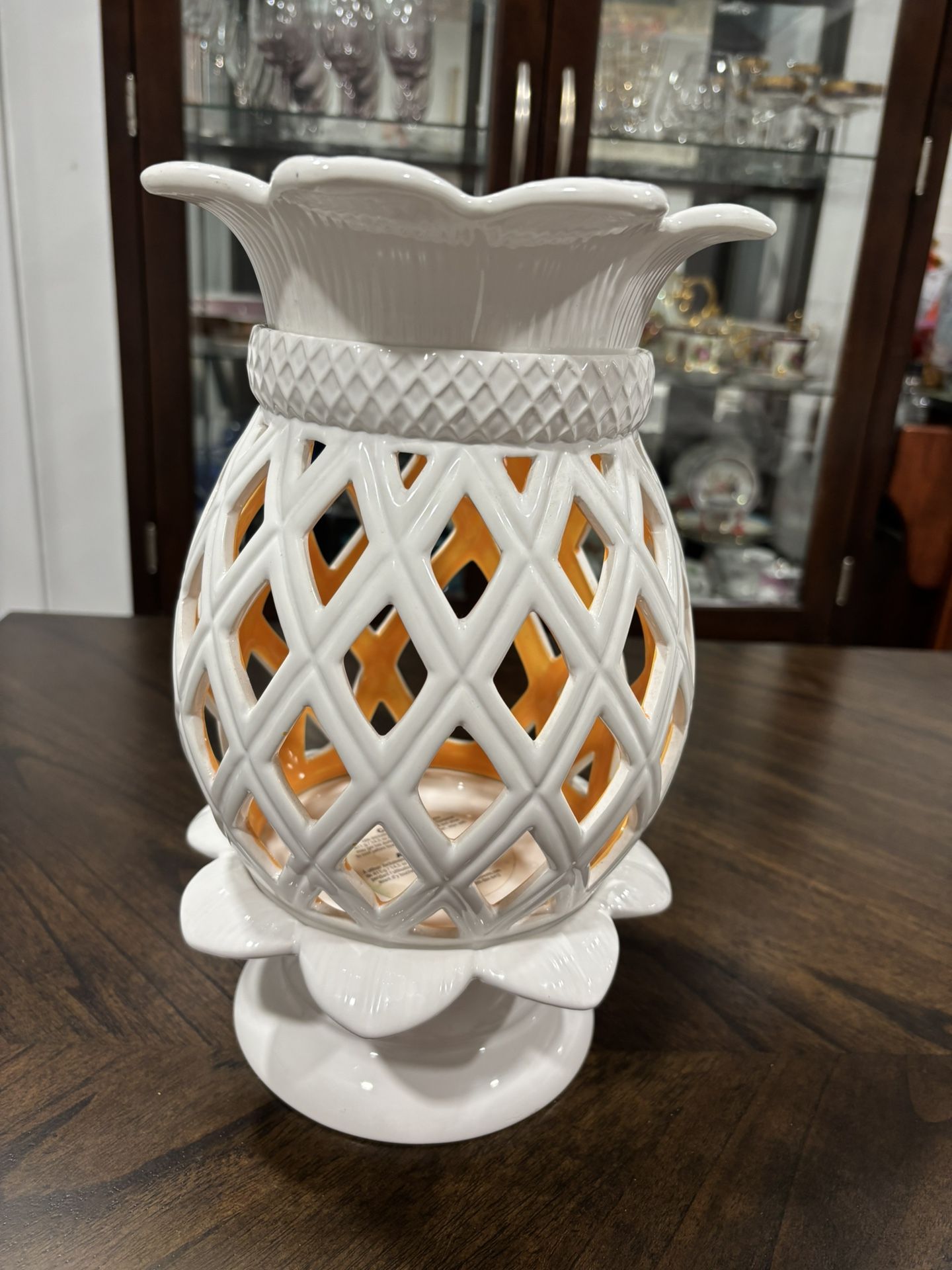 Bath & Body Works Pineapple Ceramic Luminary Candle Holder