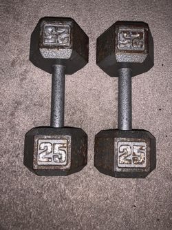 Weights for sale two 25 pound weights