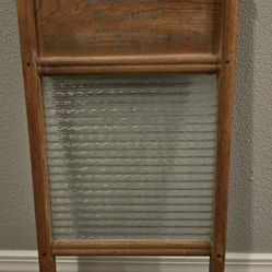 Antique Glass Washboard