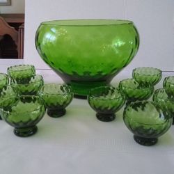 Vintage 1940's Punch Bowl Set