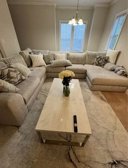 Large U-Shaped Sectional Sofa – Plush, Cozy & Stylish