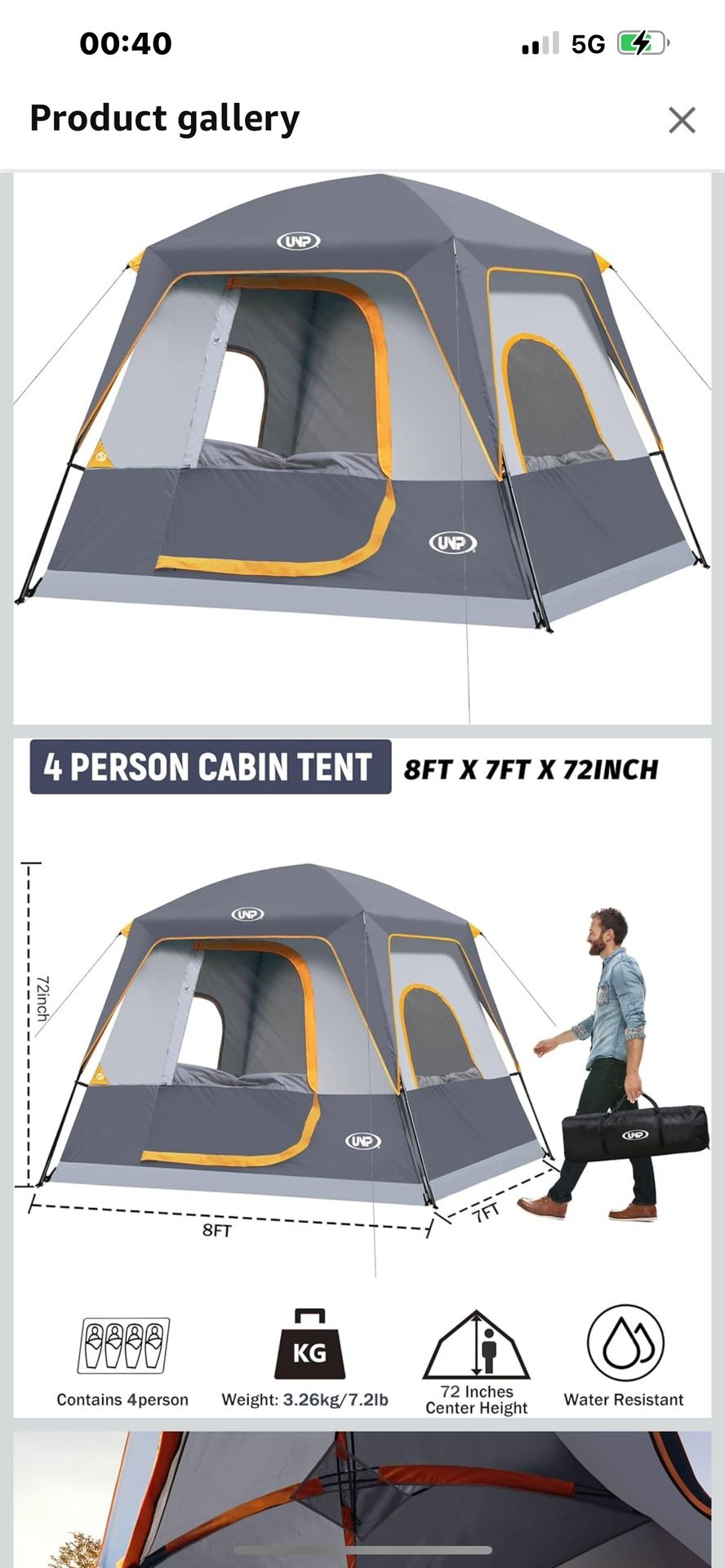 UNP 4 Person Tent
