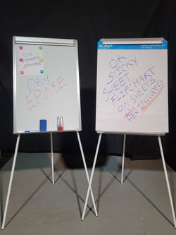 8-24x36 Flipchart/White Board, 2 Pads Per, Markers, Magnets, Eraser