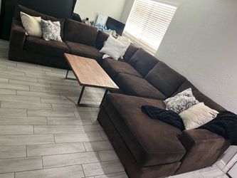 Large Brown Sectional Sofa