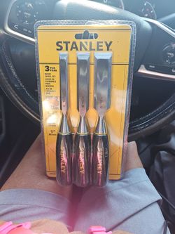 Brand New. STANLEY 3PC WOOD CHISEL SET