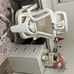 Desk With Storage Drawers an open shelving + Desk Chair 