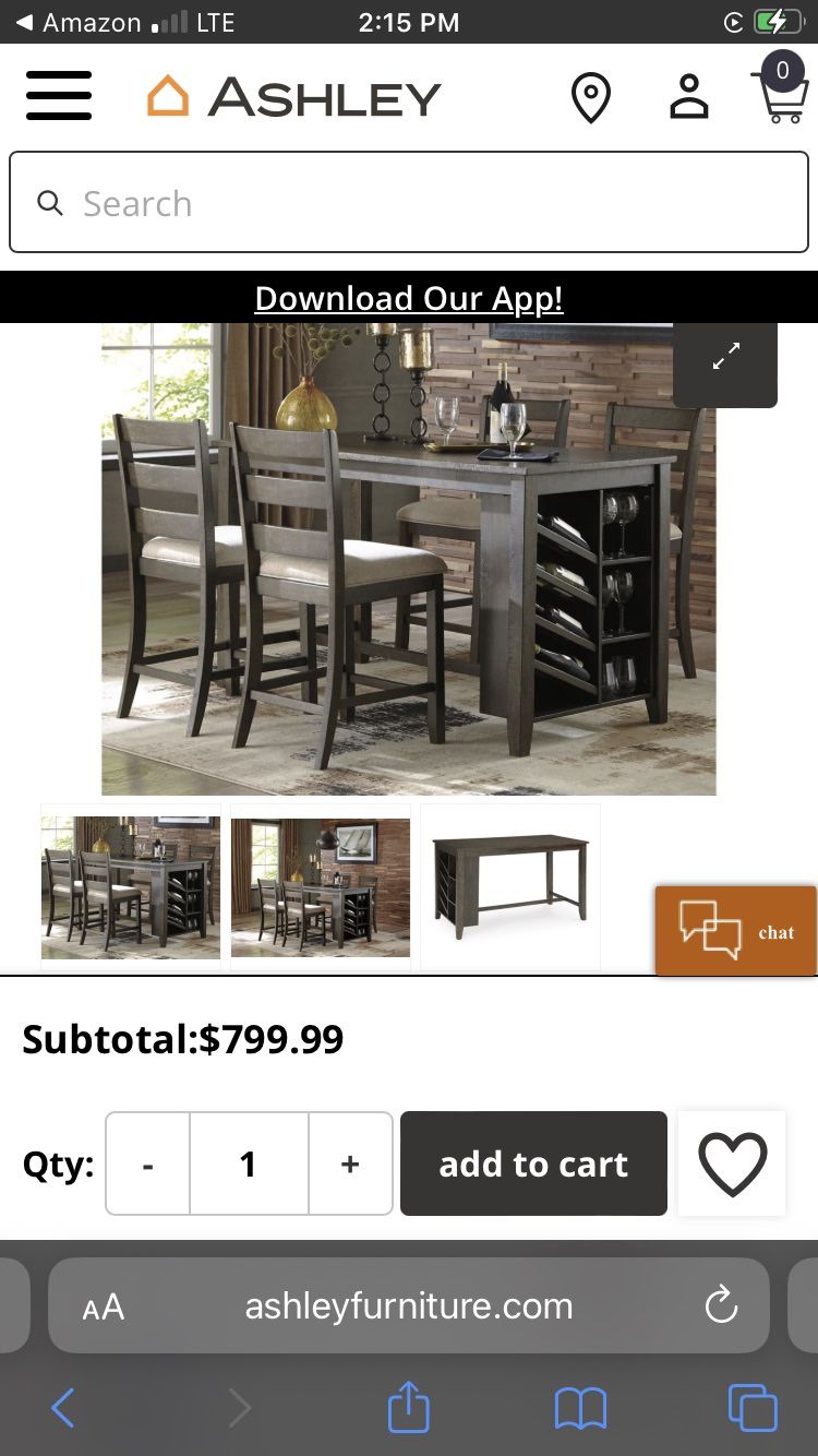 Table With Four Chairs. 