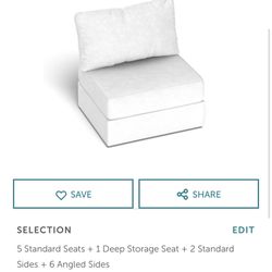 Lovesac Sky grey corded velvet covers- 6 seat/sides- New Sealed