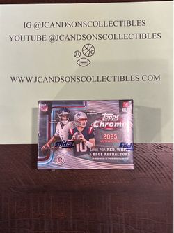 2025 Topps Chrome Football NFL Value Blaster Box Factory Sealed