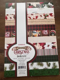 BoBunny CMAS Paper 6X8 PAD, Joyful Christmas, 12 Designs/3 Each