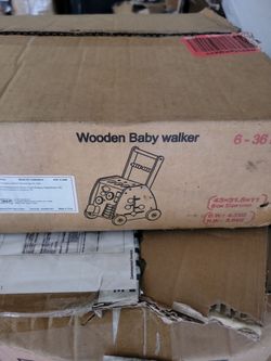 Wooden baby walker