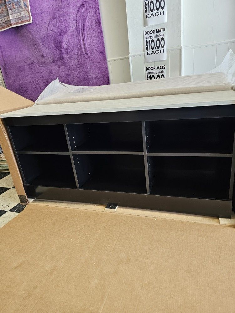 New 60 Inch 2 Tone Entertainment Center