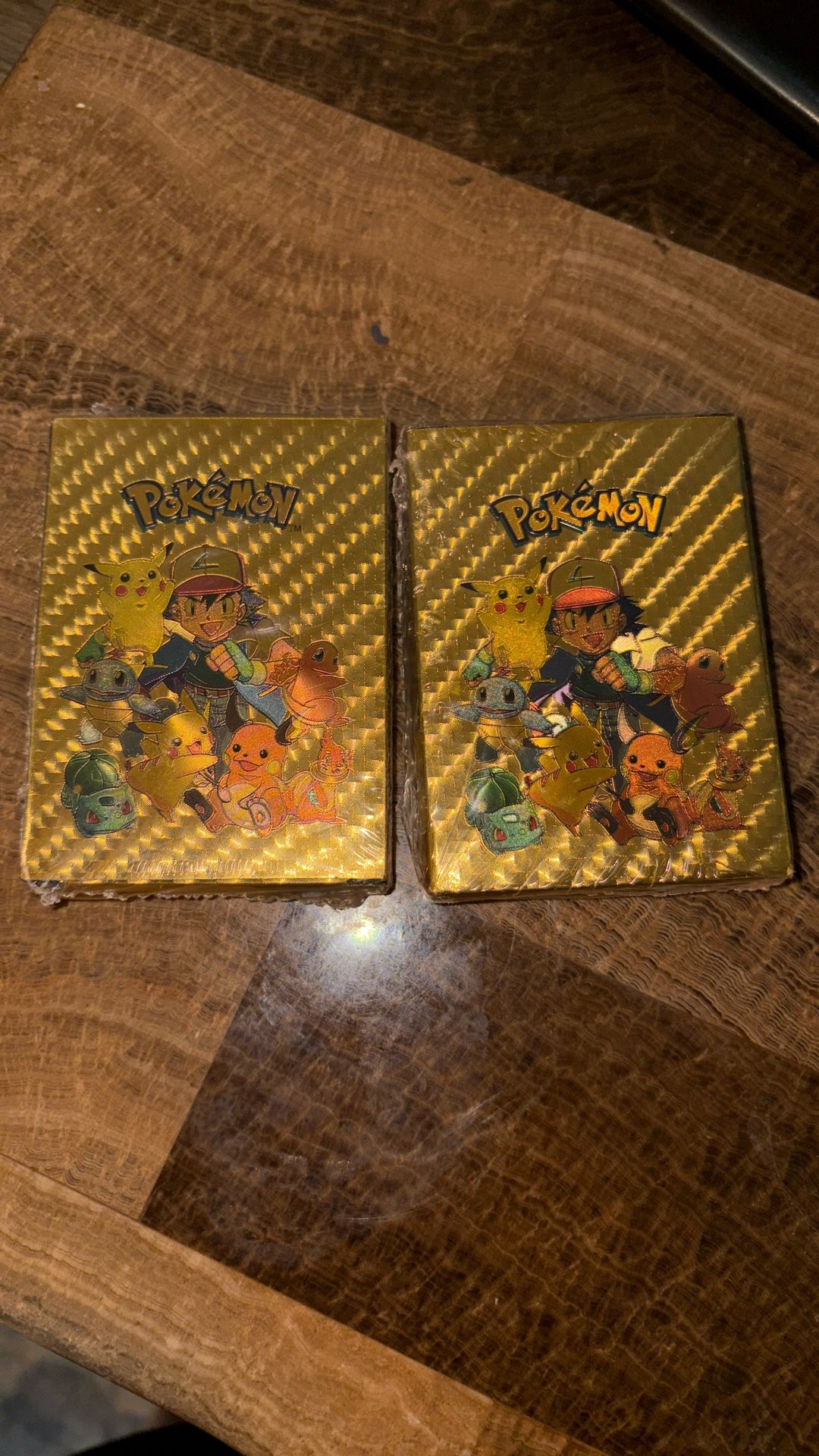 Pokémon 55 PCS Gold Cards Packs