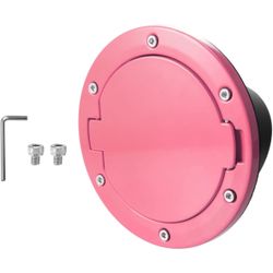 For Jeep Wrangler 2007-2017 Pink Gas Fuel Tank Cap Cover Locking Cover.