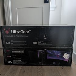 LG 34 Inch UltraGearTM OLED WQHD 1440P 240Hz 0.03ms G-Sync Compatible 800R Curved Gaming Monitor