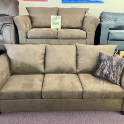🇺🇸Huge Blowout Furniture Sale!🇺🇸 Brand New Dark Brown Sofa Loveseat Livingroom Set! $50 Down Takes It Home Today!