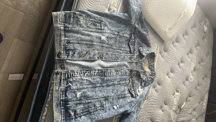 Distressed Jean jacket size Large/XL $15 OBO
