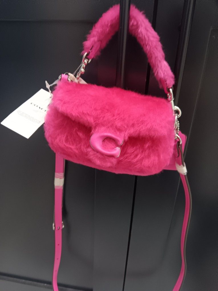 Viral Mini Furry Coach Bag And Crossbody