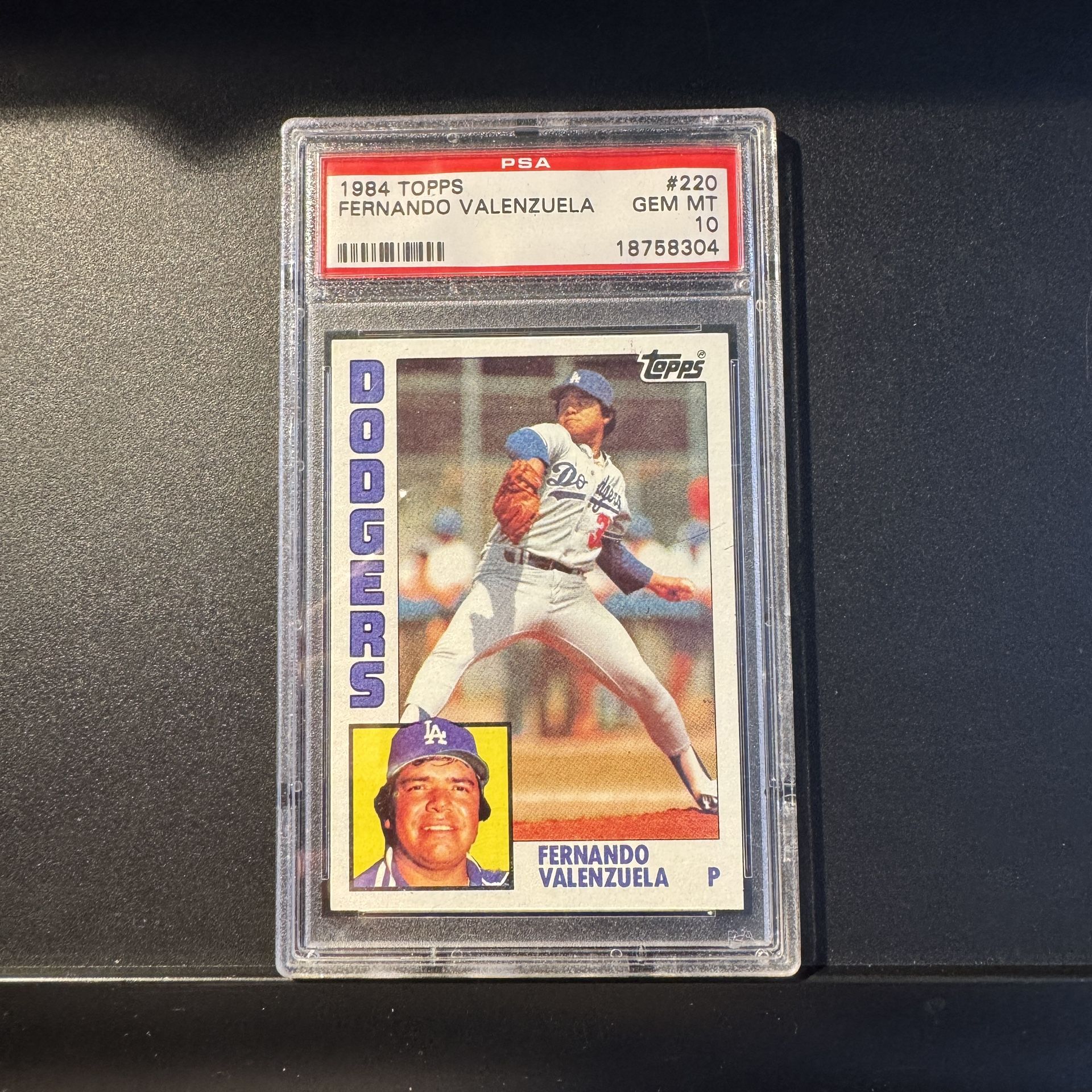 1980 TOPPS FERNANDO VALENZUELA PSA #220 GEM MT 10