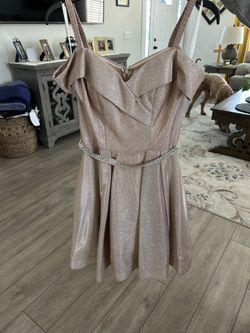 PROM Or Quince Formal Dress Size Small Champaign Pink