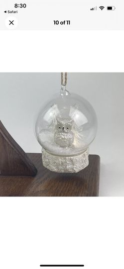 Robert Stanley Light Up Snow Owl Ornament