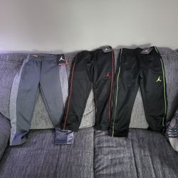 3 New Boys Jordan Track Pants Size 4/5. All New With Tags