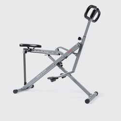 Sunny Health Fitness Upright Row-N-Ride® Squat Assist Trainer Machine for Abs and Glute Workout