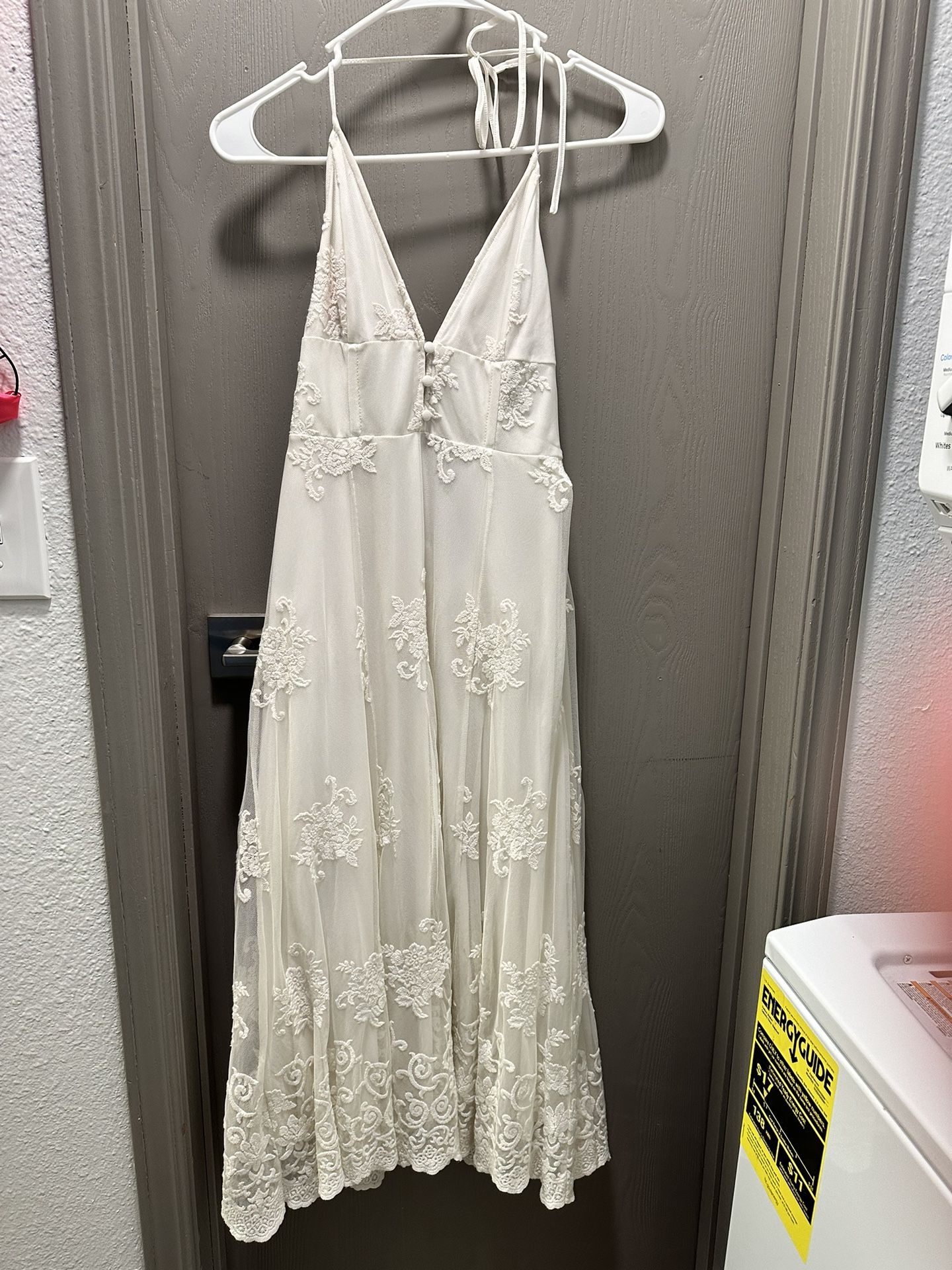 White lace dress Size L