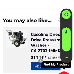 Pressure Washer 2700 Psi Direct Drive