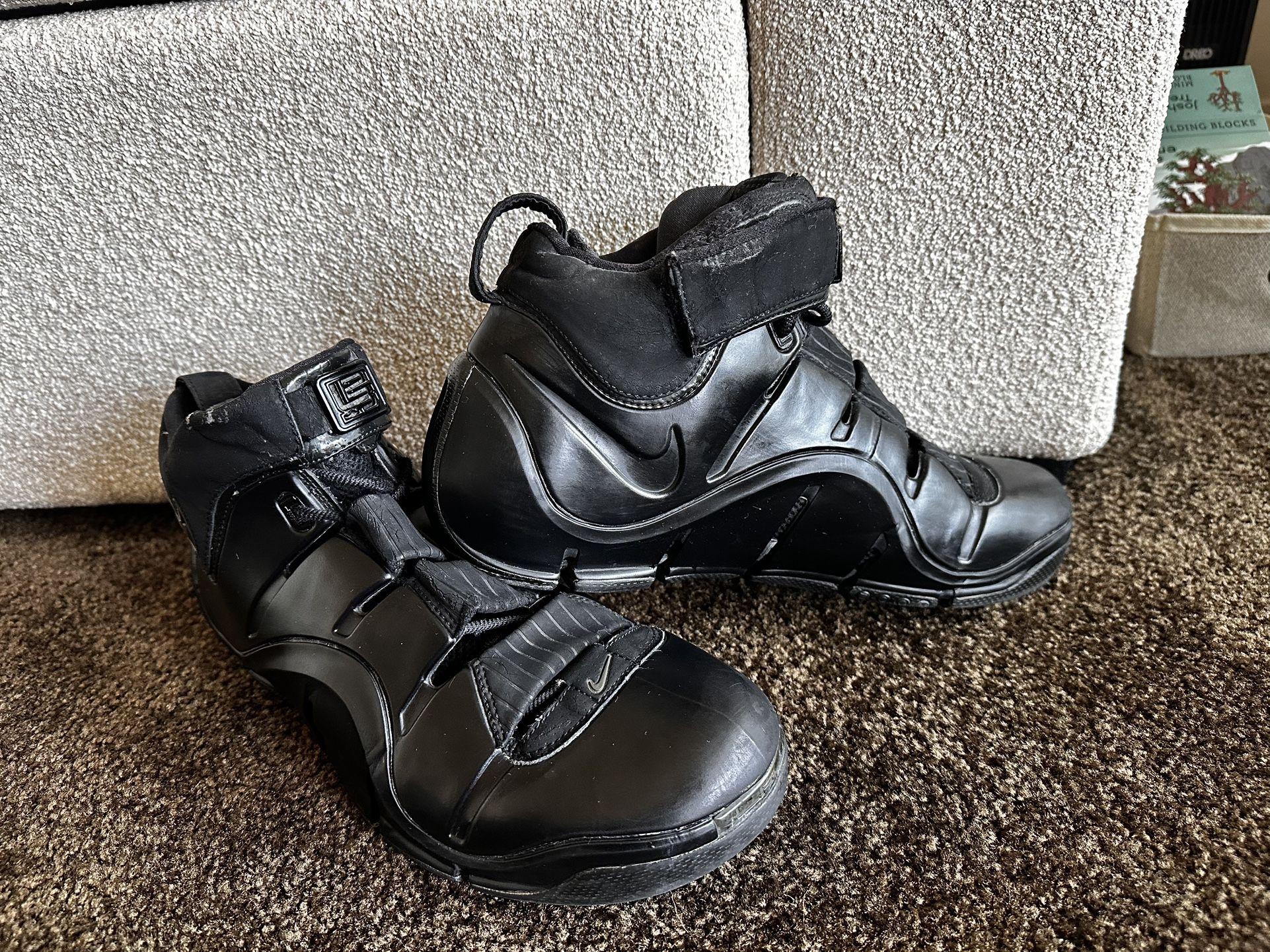Rare Nike LeBron East Coast Black Out 4s Size 10.5