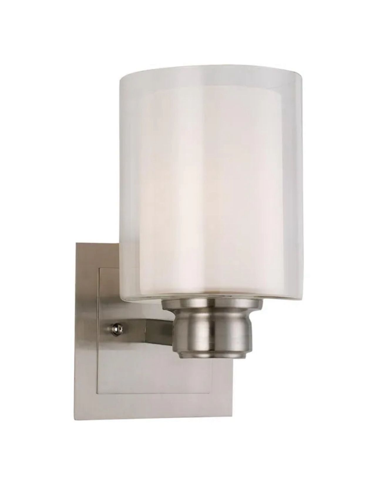 1-Light Indoor Nickel Bath or Vanity Wall Mount 