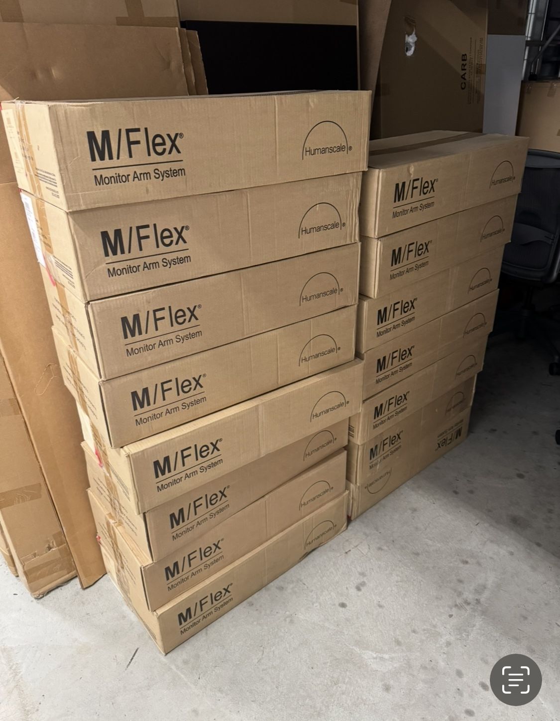 Brand New Humanscale M/ Flex Dual Monitor Arm