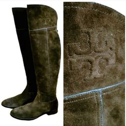Tory Burch Suede Over the Knee Women's Boots