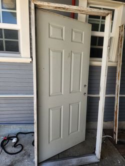 Prehung metal door 36in